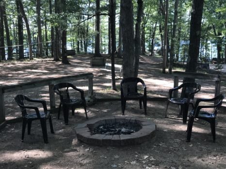 The Antlers Cottage firepit Spider Lake Moonlight bay resort