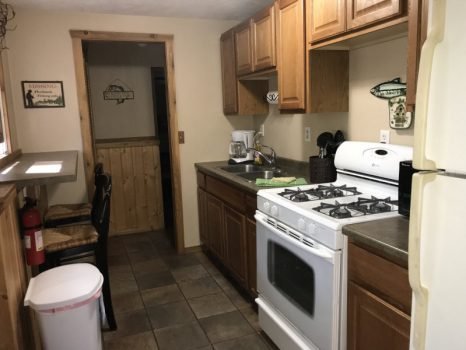 The Angler Cottage kitchen Moonlight bay resort